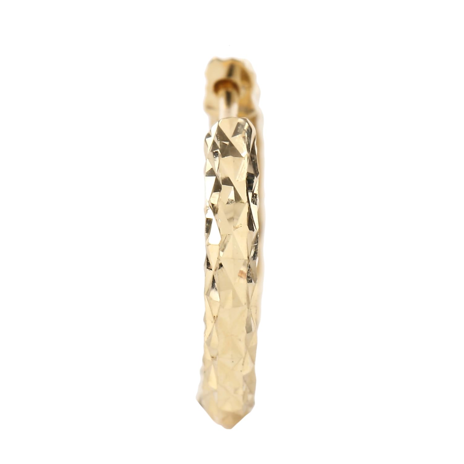 

Goods 18K Gold Hoop Rhombus Single 1 Gold Ring [Happy Shop] Earrings, Cut, Ear, Piece, золотий