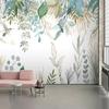 Modern Photo Wallpaper Hand-Painted Tropical Plant Leaves Flowers And Birds Murals Living Room Bedroom Wall Mural