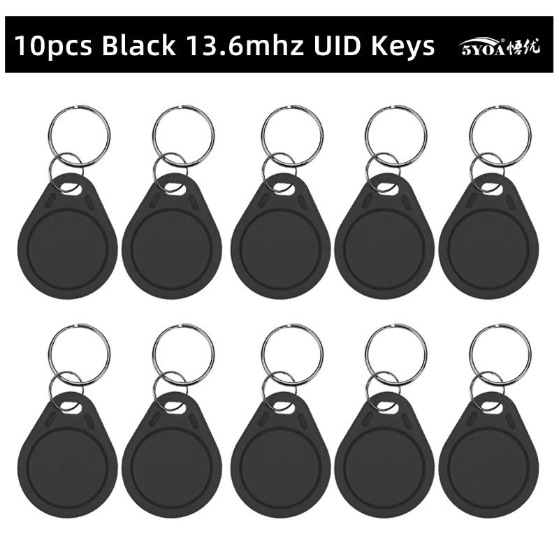 10PCS 13.56Mhz RFID UID Token Copy Keykobs Changeable Attendance Management CUID Clone Keychain Tag For Mif 1k S50 Writable