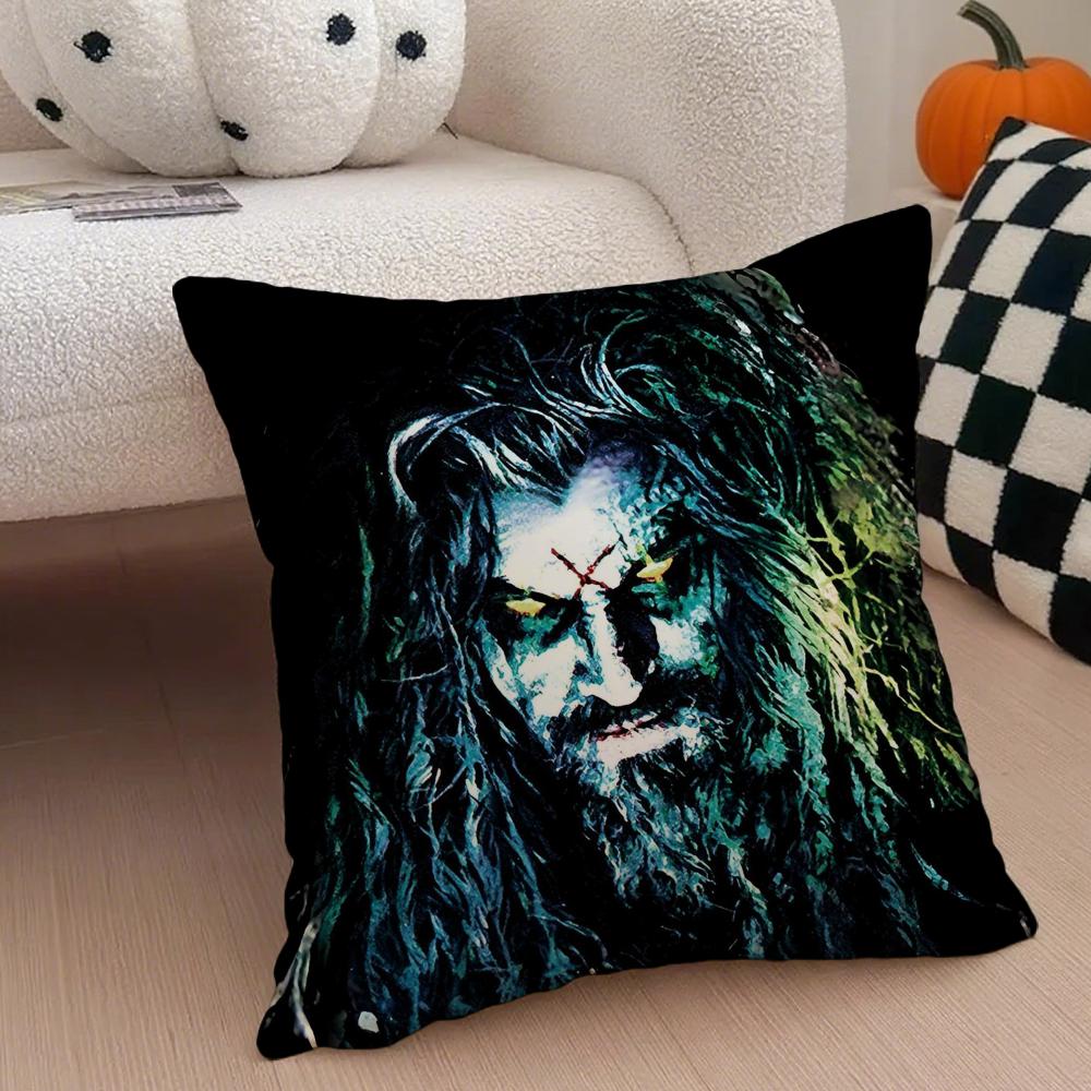 singer horror RRob ZZombie Cushion Cover Throw Pillow Cover Hidden Button Durable Polyester Chair Cushion 30X30cm