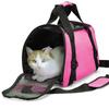Pet Portable Foldable Four Sided Breathable Mesh Pet Bag Cat and Dog One Shoulder Travel Bag Crossbody Handbag Backpack Cat Bag