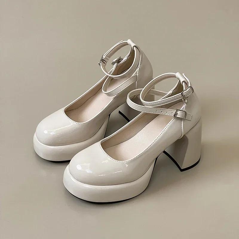Designer Women Nightclub Pumps Fashion Cross Strap Buckle Shoes 2025 New Spring Autumn Wedding Party Shoes