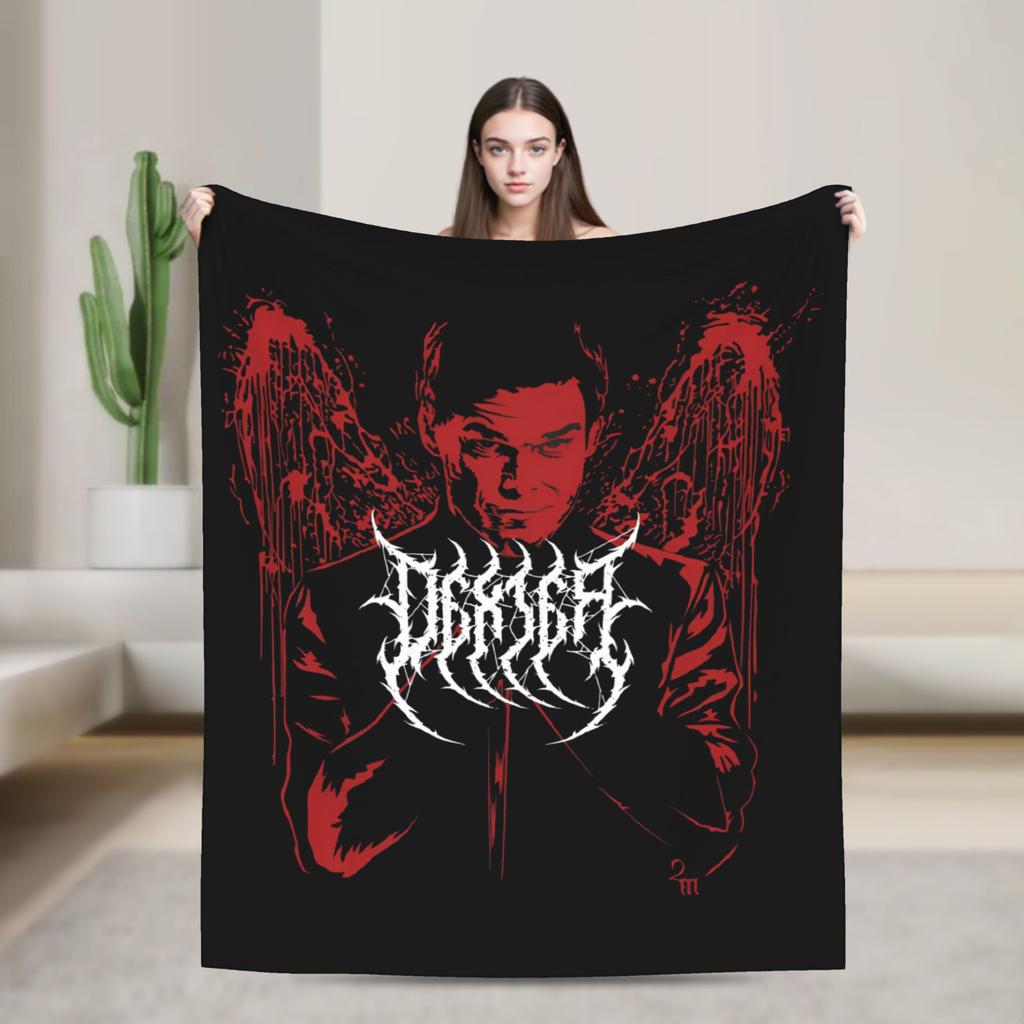 Dexter TV Show Movie Poster Blanket Flannel Spring Autumn Morgan Lightweight Thin Throw Blankets for Sofa Car Bedding Throws