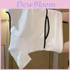Oversize Cotton T Shirt With Embroidery Backless Square Neck For Summer Girls