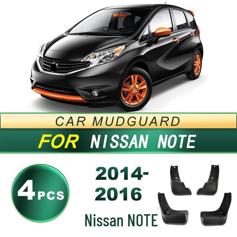 Fits 2014-2016 Nissan Note - Soft Rubber Tire Mud Flaps, Mud Guard Accessories Upgrade.