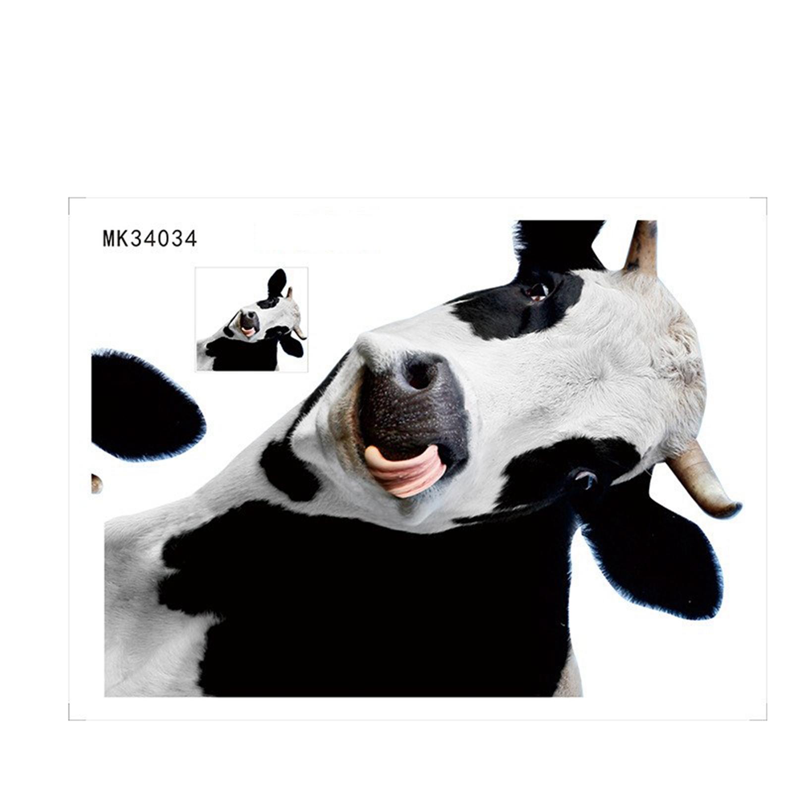 

Мультяшные наклейки с коровами, Витрины из стекла, Домашнее украшение для спальни, Самоклеящиеся наклейки на стену. One Size белый