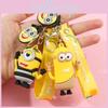 Entzückender Minions Schlüsselanhänger Süßer Silikon Auto Schlüsselanhänger PVC Geschenk für Kinder Frauen Männer
