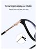 Square Frame Glasses for Women: TR90 Metal, Anti-Blue Light, Prescription/Non-Prescription Lenses, Slimming Design for Large Faces, No Makeup Style