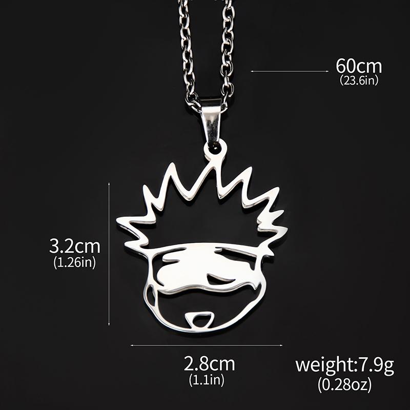 Cartoon  Anime Jujutsu Kaisen Necklace For Women Men Gojo Satoru Cute Cat Pendant Necklaces Jewelry Accessories Gifts
