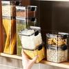 High Quality Sealed Jar Food Storage Box Transparent Plastic Kitchen Organizer Multigrain Tank Stackable Dried Sealed Storage