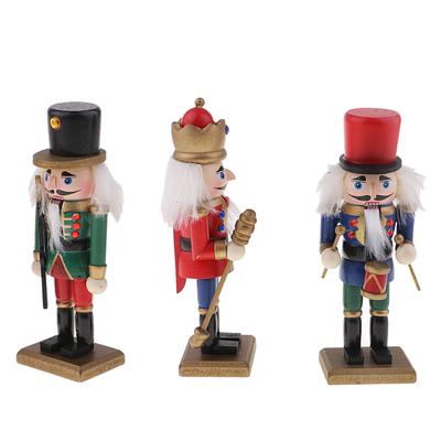 Traditional Soldier Nutcracker Collectible Wooden Christmas Nutcracker Wooden Nutcracker Rocking Horse Puppet Soldier Wooden Crafts Ornaments Nutcracker Decoration 36CM Festive Holiday Decor