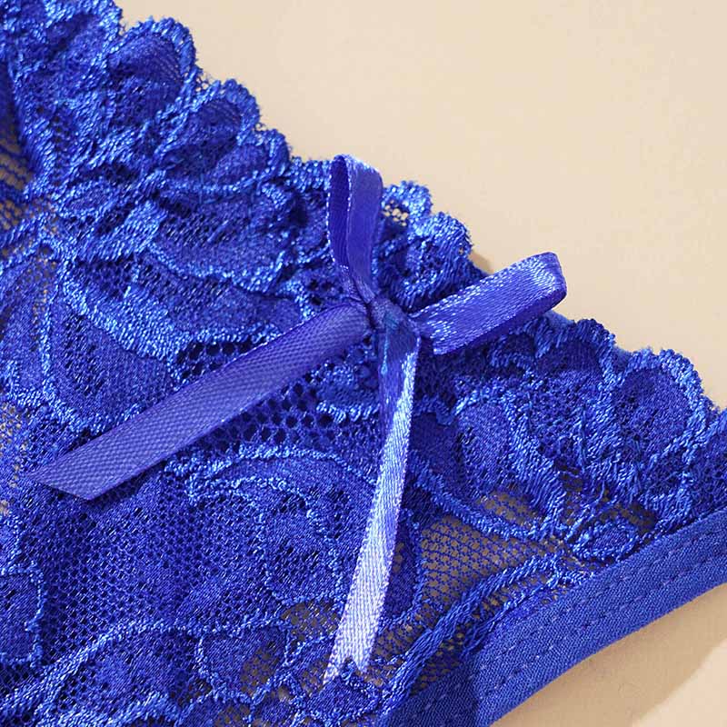 Sexy Lace Underwear For Women Low Rise Adjustable Thongs Transparent G-String Female Breathable Underpants Lingerie