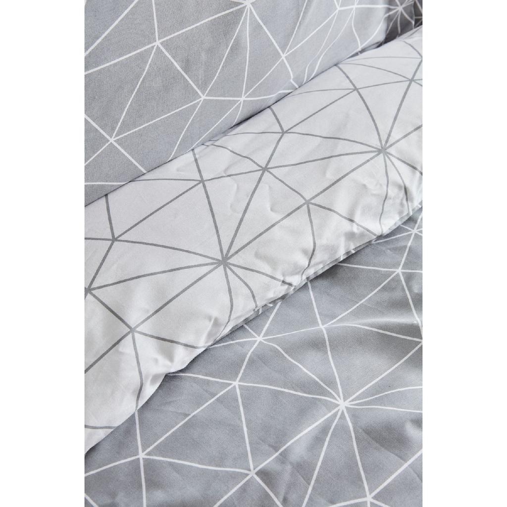 Home Colby Gray 100% Cotton Single Duvet Cover Set