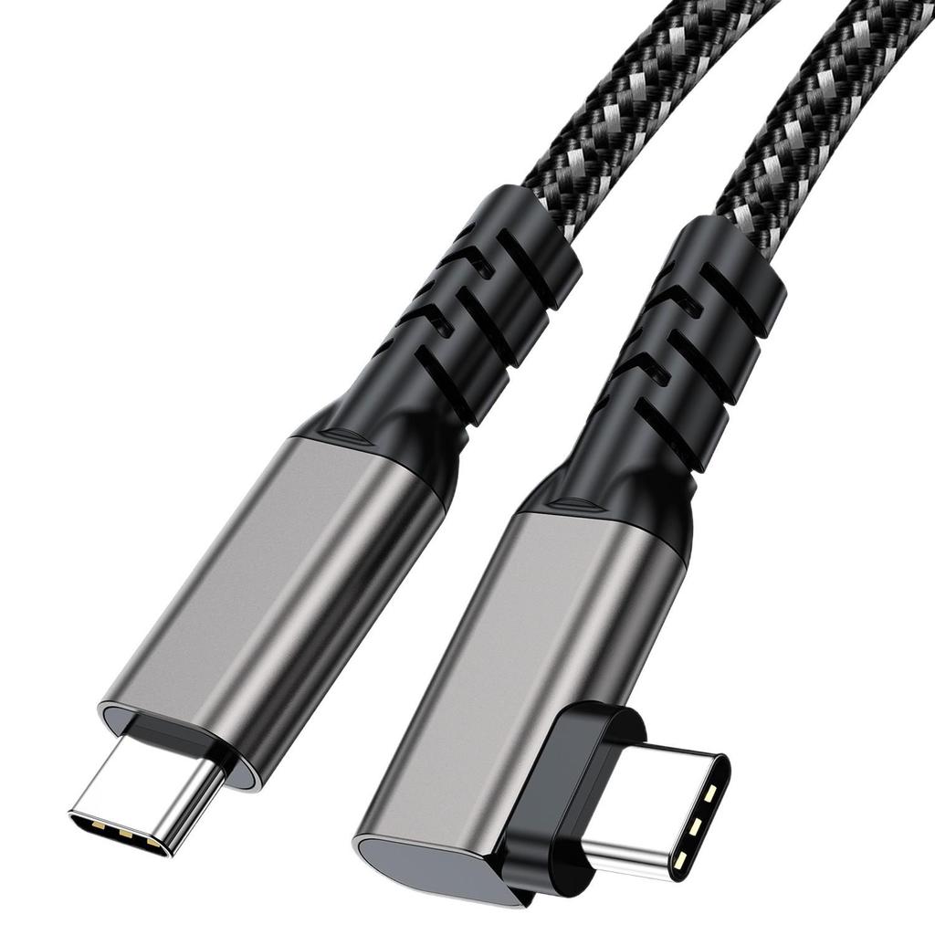 High-Speed USB 3.2 C To C Elbow 8K Screen Casting Cable, 240W 5A Fast Charge, 20Gbps