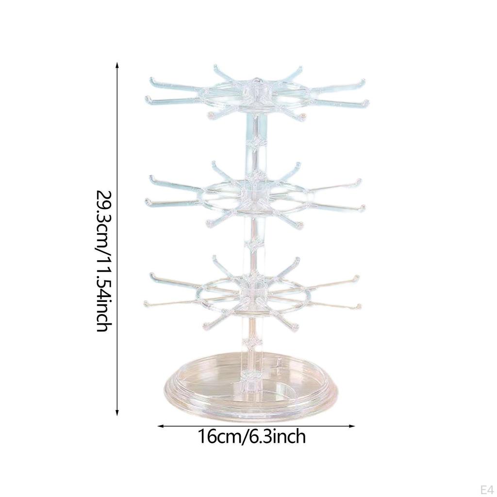 Bracelet Display Stand 3 Layer Rotating Jewelry for Dressing Table Bangle