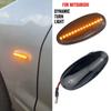 2PCS For Mitsubishi Outlander (CU) Pajero/Montero Sport (K9) 2003-2009 Dynamic Smoke LED Side Marker Light Turn Signal Lamp