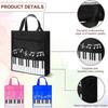 Portable Book Stationery Pencil Bag Piano Music Note Bag Oxford Large Capacity Women's Handheld Bag For Shopping And Travel Kit