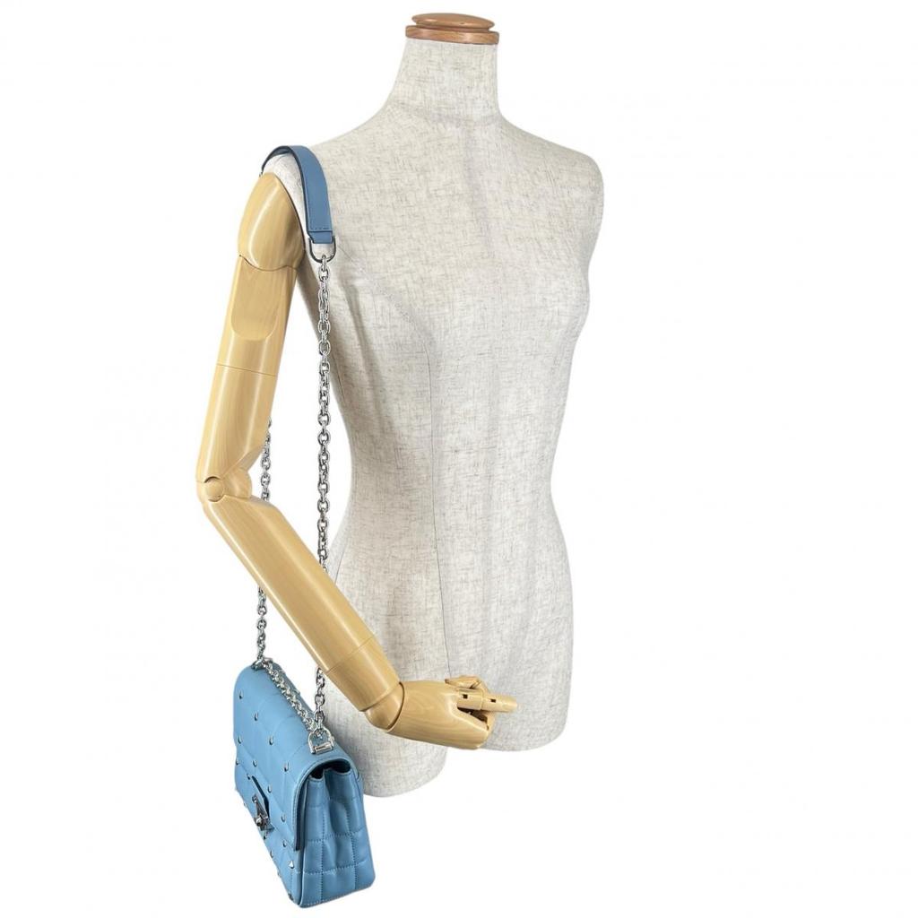 Michael Kors SOHO Shoulder Bag leather blue Women 30T1S1SL7Y Used