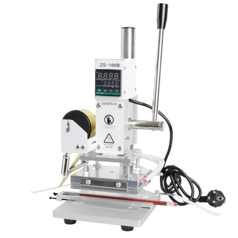 ZONESUN ZS-100B Dual Use Hot Foil Stamping Machine Manual Bronzing Machine For Pvc Card Leather Pencils Paper Stamping Machine