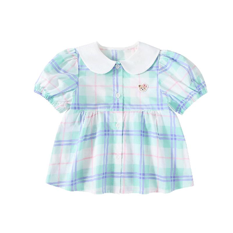 

Classic Teddy Girls Puff Sleeve Short Sleeve Shirt 130
