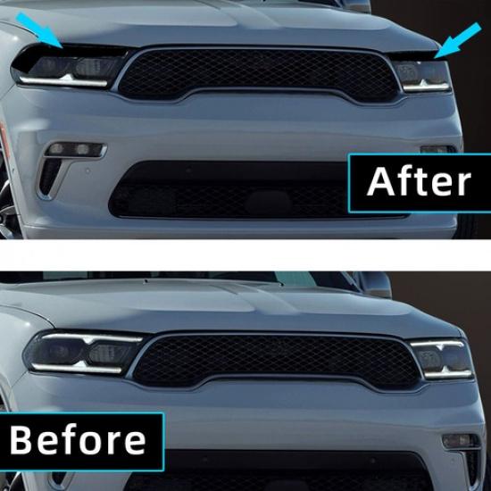 For 2014- Dodge Durango Car Tail Light Vinyl Cover Overlay Glossy Black