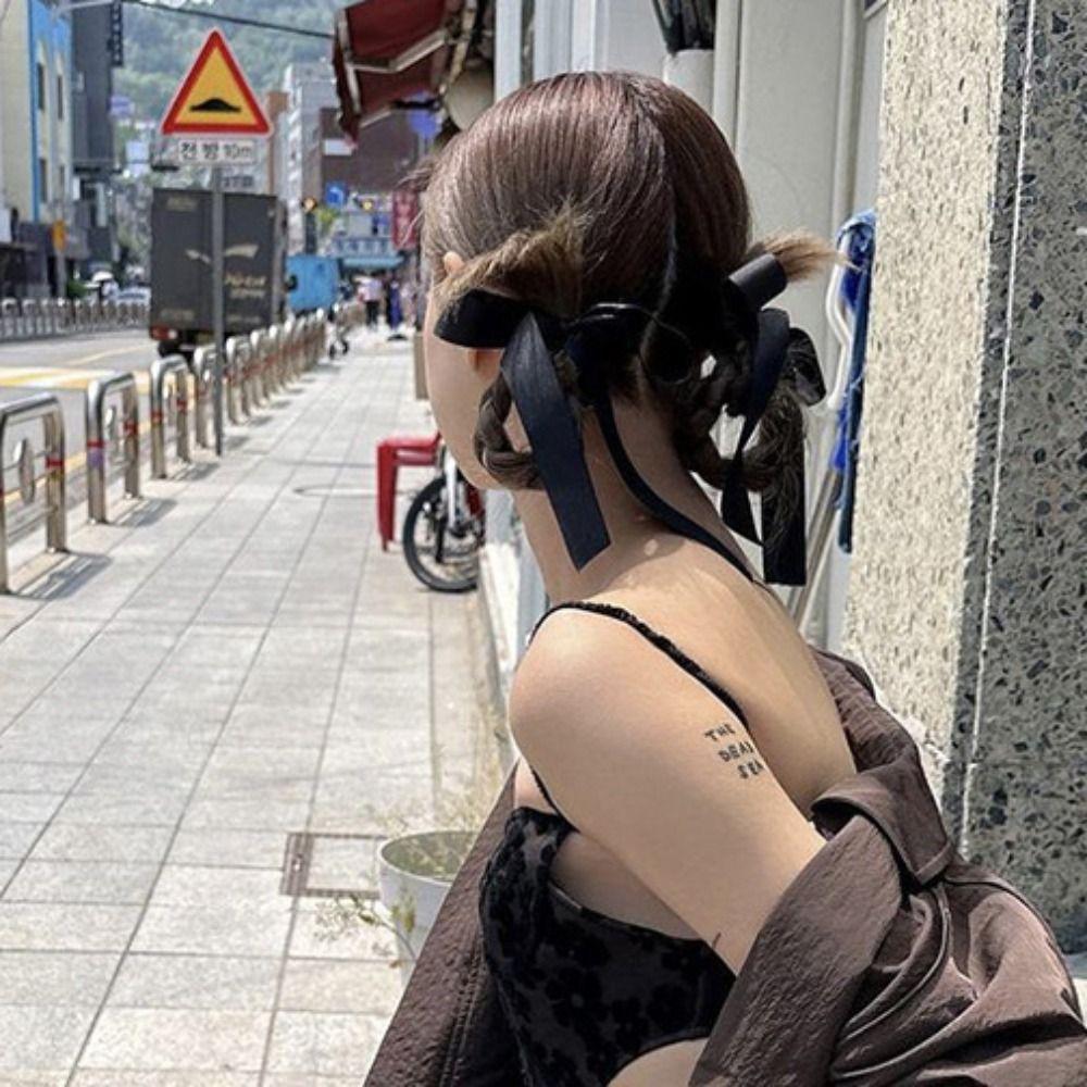 

Резинка для волос бант заколка для волос ткань Y2k заколка элегантная длинная лента заколка для волос для женщин B