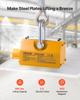 Permanent Magnetic Lifter, 400 kg Pulling Capacity, Heavy Duty N42 Neodymium Lifting Magnet with Release Handle and Steel Hook, Used in Shop Crane and