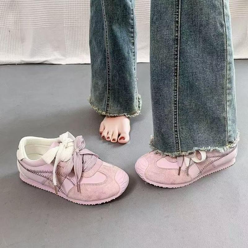 Retro Lightweight Leather Women's New Autumn Versatile Sports Shoes Casual Thick Baseplate Shoes