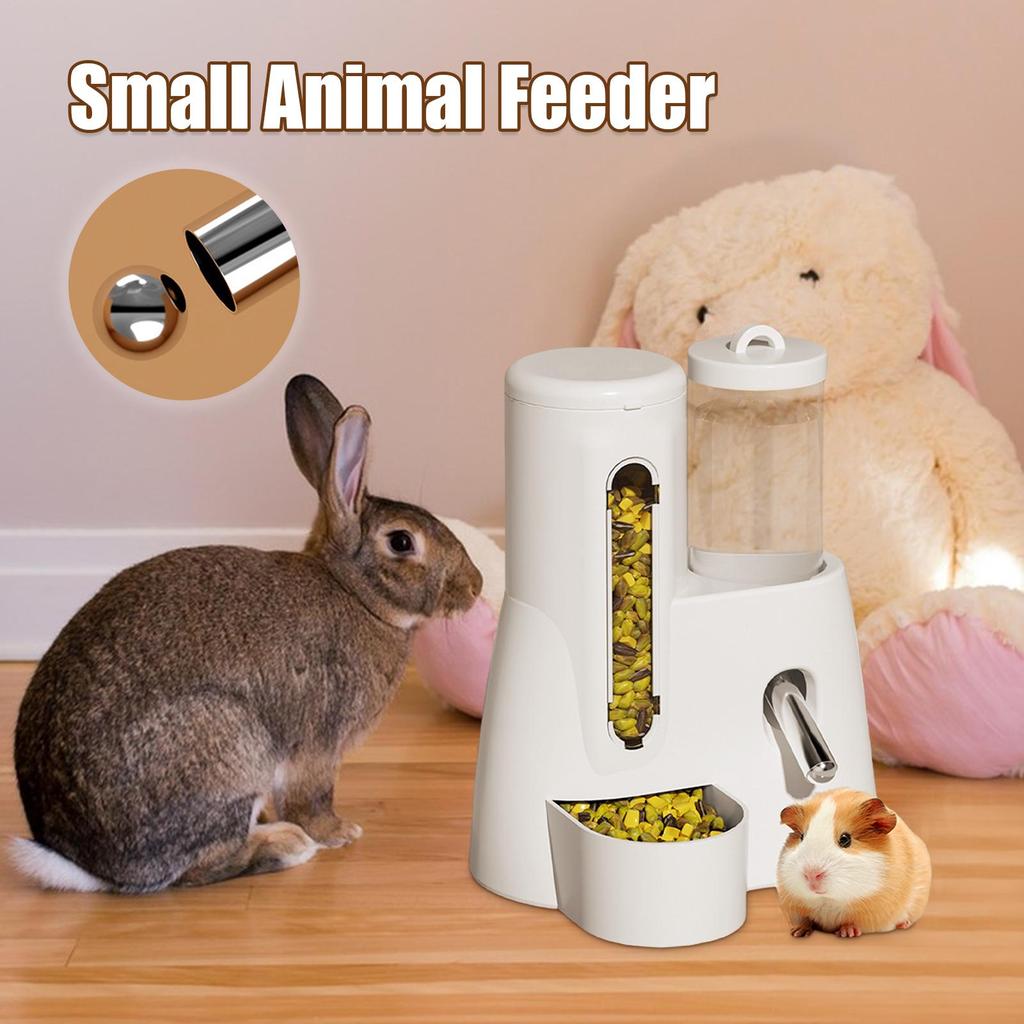 Automatic Hamster Feeder Hamster Feeder Automatic Water Dispenser 2in1 Large Capacity Feeding Supplies Pet Supplies Water Bottle