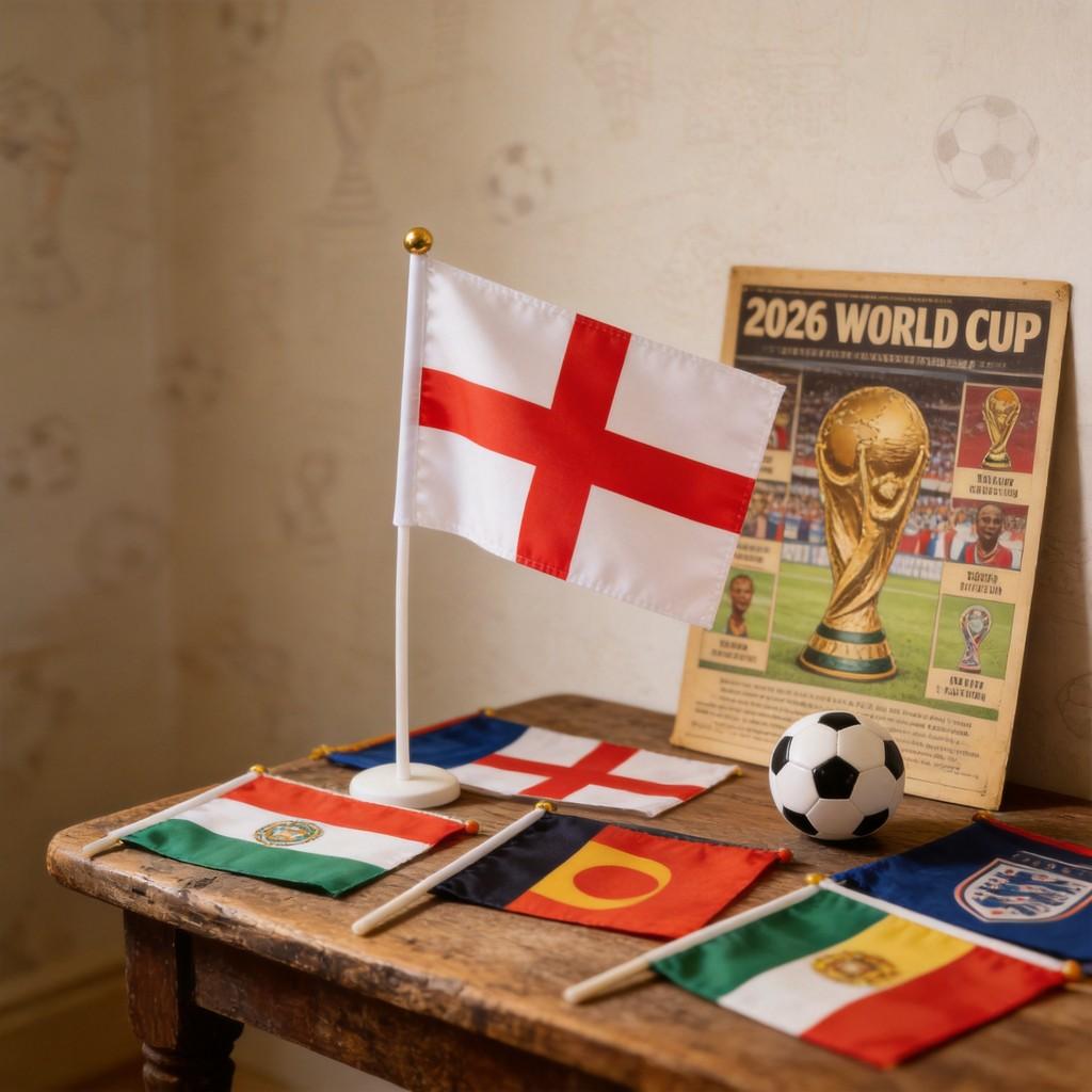Global Football Cup Polyester Handheld Flags For Sports Fans And Festivals