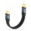 Short USB C USB4.0 Male To Male Cable, 100W Power, 40Gbps 8K Video FPC Soft 14cm Cable for Devices Charging Cord