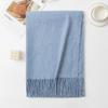 Solid Color Imitation Cashmere Scarf with Tassels - Unisex Winter Shawl