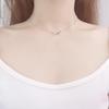 S925 Sterling Silver Tulip Necklace with Inlaid Cat's Eye Stone - Korean Mori Style Literary Pendant Choker for Women