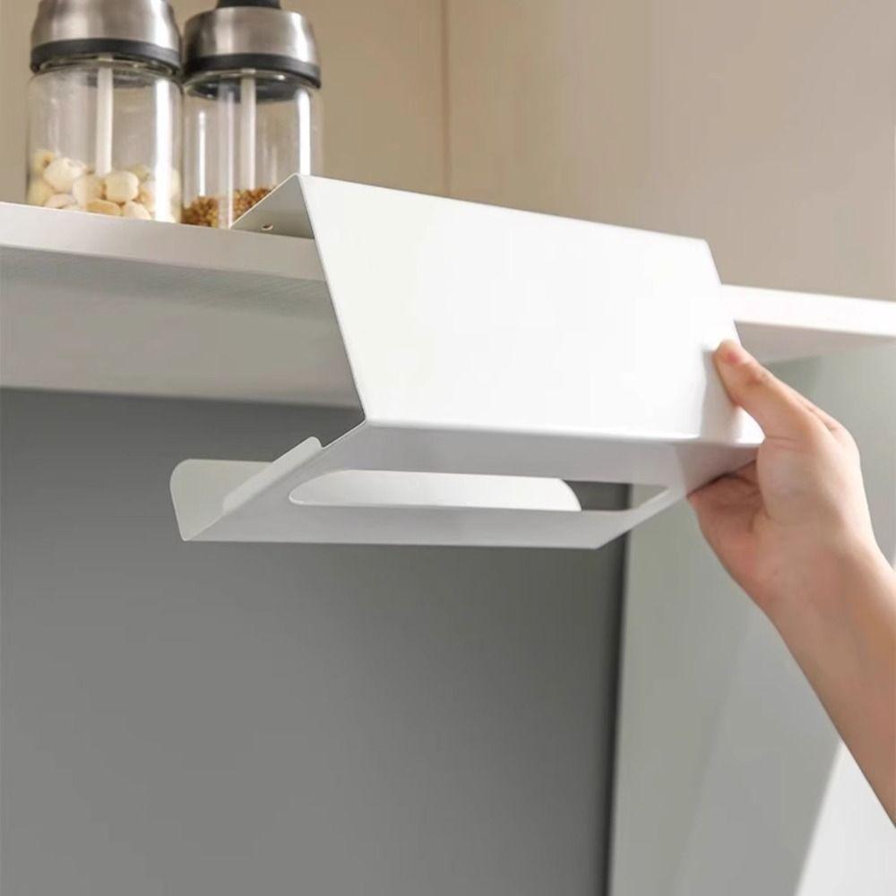 Moisture-proof Hanging Tissue Holder Punch-Free Paper Towel Rack  Kitchen Cabinet Doors