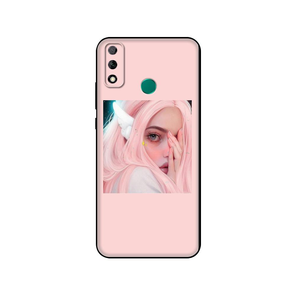 Černé TPU pouzdro pro Huawei Y9S Y6S Y8S Y5P Y7P Y8P pouzdro pro Huawei Y5 lite Prime 2018 Y6 2019 kryt anime ikony
