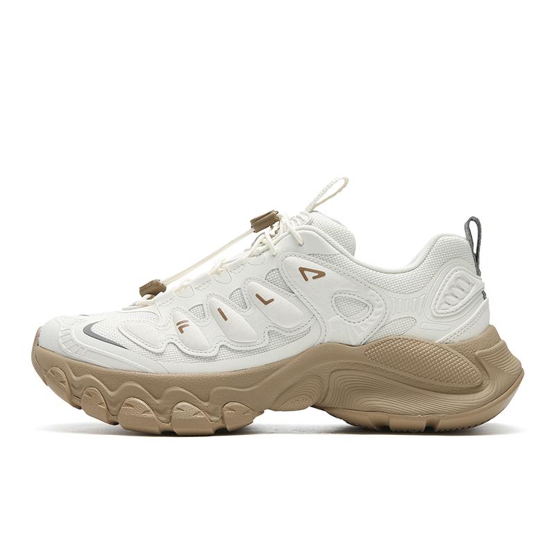 FILA TRUFFLE Cushioning Abrasion Resistant Lightweight Height Increasing Low top Chunky Sneakers Women s White F12W611104FGI 36