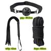 7/10/12/35pcs BDSM Bondage Restraint Kit Bullet Vibrator Handcuff Whip Mouth Gag Anal Bead Butt Plug Adult Game