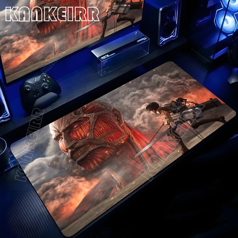 Xxl Cool Attack On Titan Anime Mouse Pad Office Computer Keyboard Gaming Accessories Mousepad NonSlip Desk Mat Pc Large Carpet