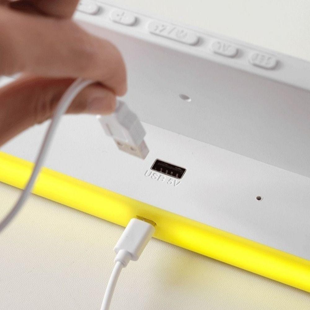 Adjustable Brightness Digital Alarm Clock Large Screen Table Clock LED Electronic Clock  Home Use