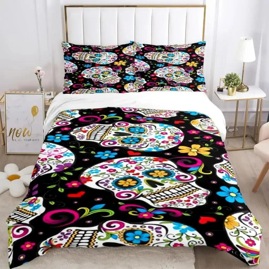 Comforter Skull Art Hd Print Comfortable Duvet Bedding Set Children Bedroom Decoration Home Textile
