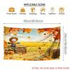 Send a 2D banner print on a flat surface, 1 piece, scarecrow, pumpkin, grasslandXY
