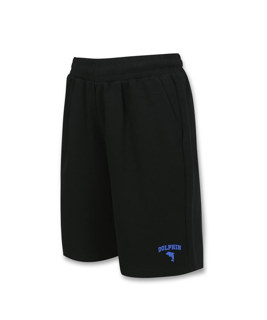 DOLPHIN WAVE APPAREL [Set] Dolphin Chain Embroidery Short Sleeve T-Shirt + Single Pleat Sweat Shorts (Type B)