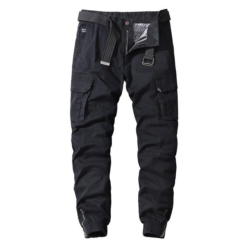 Men Casual Cotton Cargo Pants Elastic Outdoor Hiking Trekking Tactical Sweatpants Male Military Multi-Pocket Combat Trousers