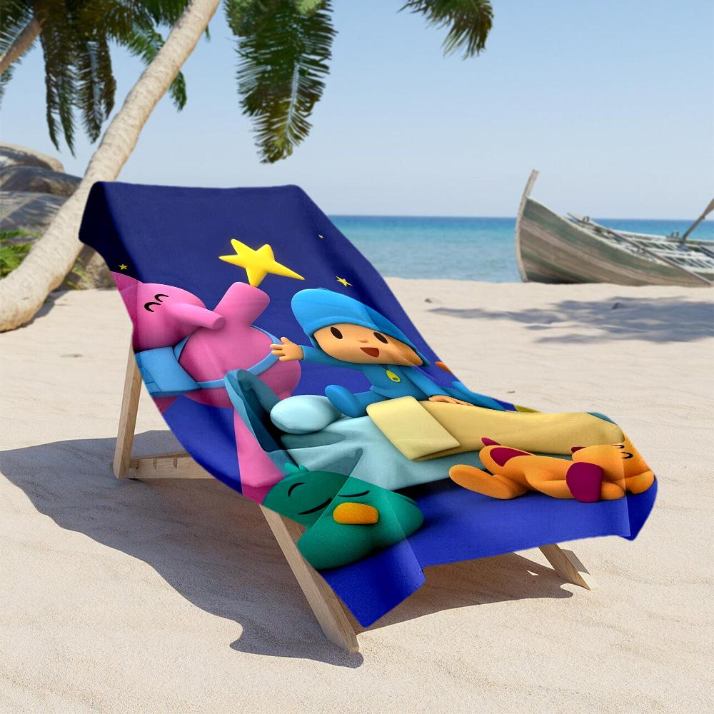 Pocoyo Beach Towel Super Soft Microfiber Quickdry Fabric Comfortable Lightweight Suitable for Sports, Travel, Swimming, Yoga, Bathroom, Beach, And Poo