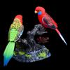 Electronic Sound Activated Motion Sensor Singing Parrot Toy With Realistic Chirping And Moving Actions For Home Decoration