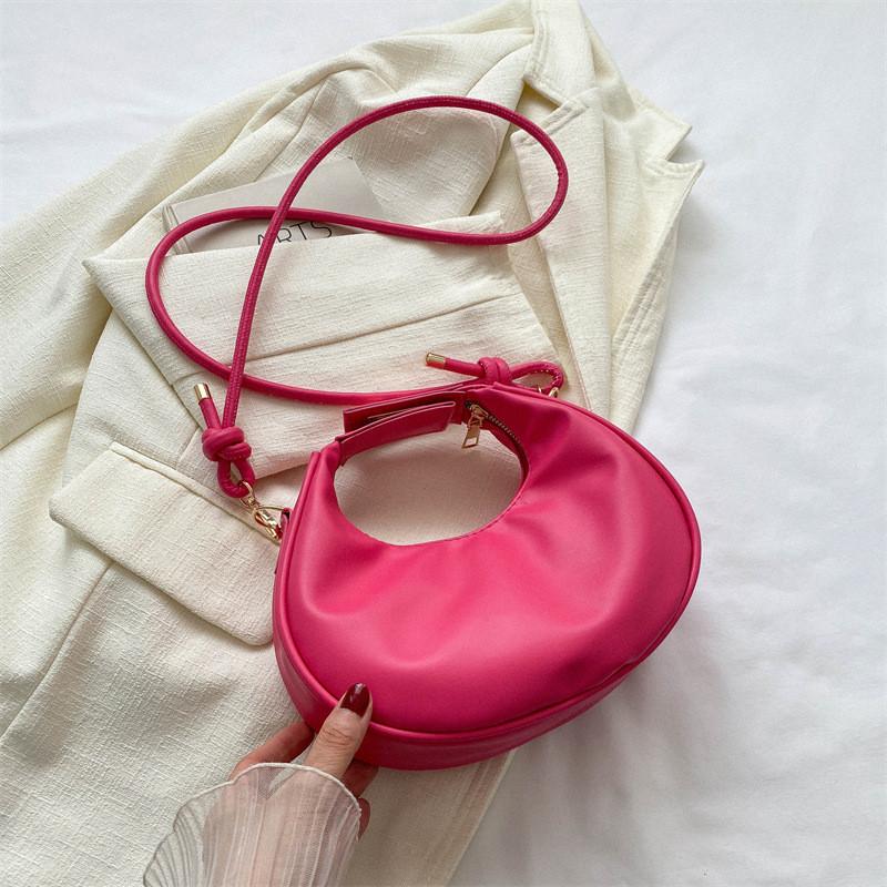 Fashionable Soft Pu Material Handbag 2023 Summer New Style Urban Simple Shoulder Bag