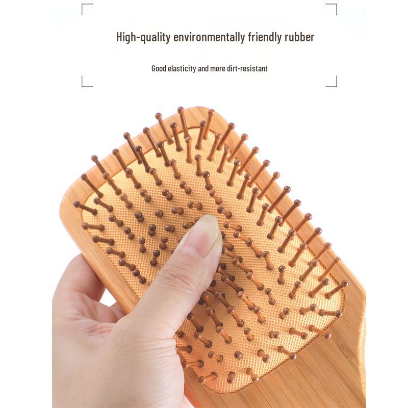 Bamboo Air Cushion Massage Comb for Healthy, Smooth, Straight Hair