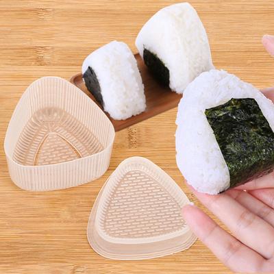 1 teil/satz Dreieckige Kunststoff Sushi Reis Ball Maker Mould Onigiri Mold Set Küche Gadgets Zeug Transparent Bento Zubehör