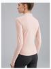 Women's Nude Feeling Slimming Zip-Up Yoga Suit - Long Sleeve Fitness Top for Running & Aerobics
