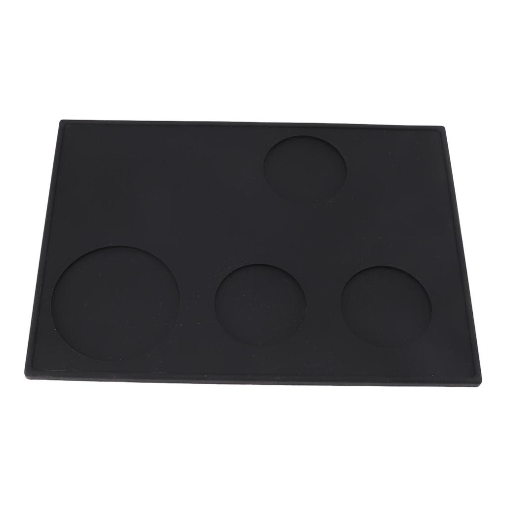 Coffee Tamping Mat Silicone Anti Slip Multiple Slots Coffee Tamper Pad for Home Kitchen Bar Coffee